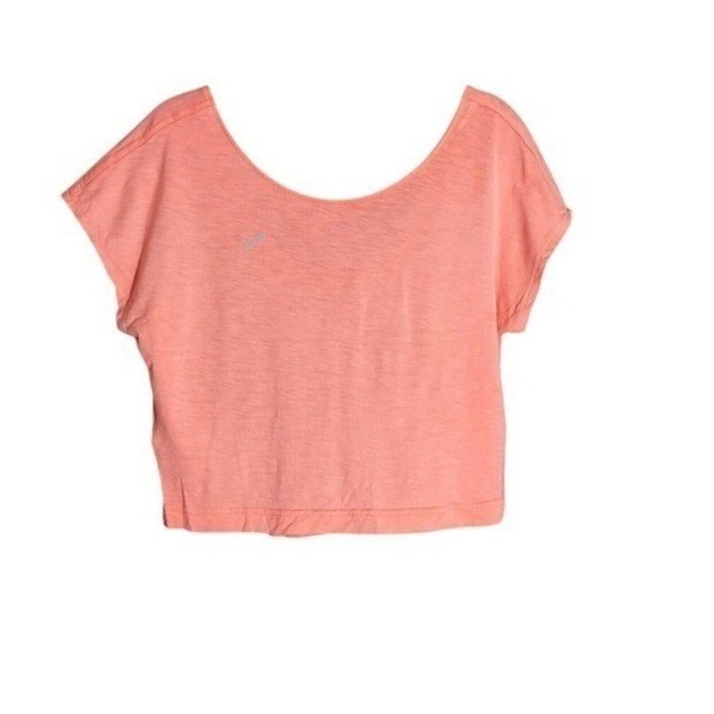 Puma Top Women Medium Pink Balletcore Modal Cropped Scoop Neck Lounge Tee